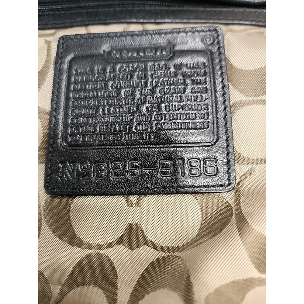 Exc Cond Vintage Coach Soho Bucket Duffle Legacy Purse Black leather Style 9186 - Picture 7 of 11
